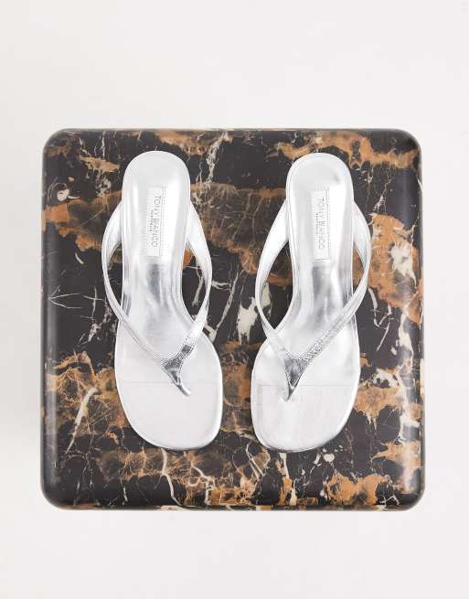 Tony Bianco Krista sandales à talons à brides en T argentées, 5 de 5