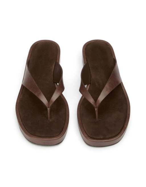 Tony Bianco - Kyra - Sandales à entredoigt en cuir vintage - Chocolat, 2 de 4