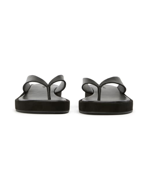 Tony Bianco Kyra toe thong sandals in black leather, 4 of 4