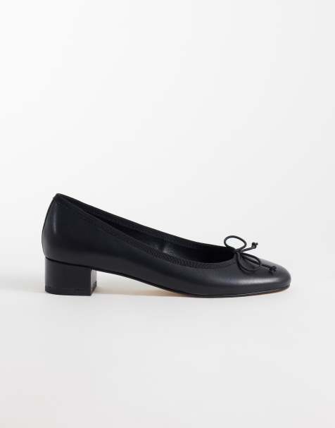Tony Bianco Maddi ballerine con tacco in pelle nera - view 1