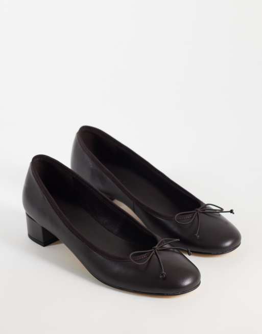 Tony Bianco - Maddi - Leren ballerina's met lage hak in bruin, 2 van 4