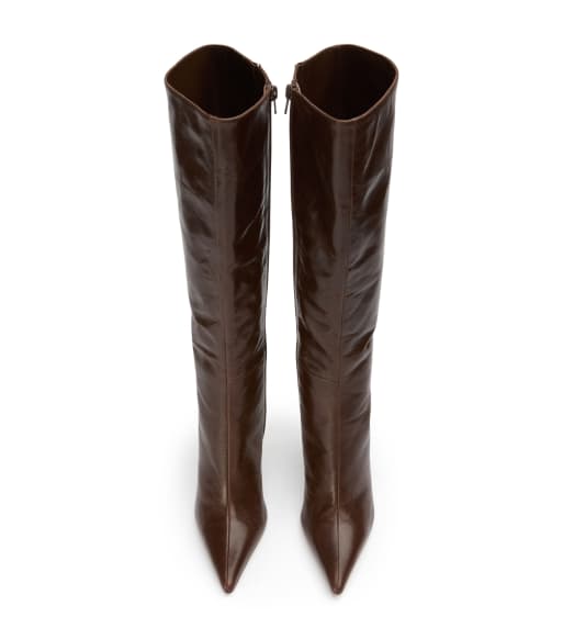 Tony Bianco Naxos high heeled boots in chocolate vintage leather, 4 of 4