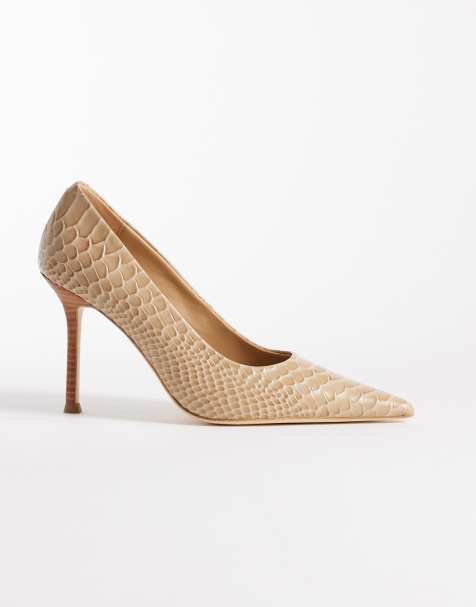 Tony Bianco Niki heeled pumps in tan phyton - view 1