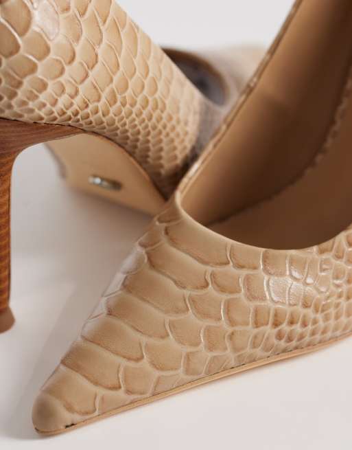 Tony Bianco Niki heeled pumps in tan phyton, 3 of 4