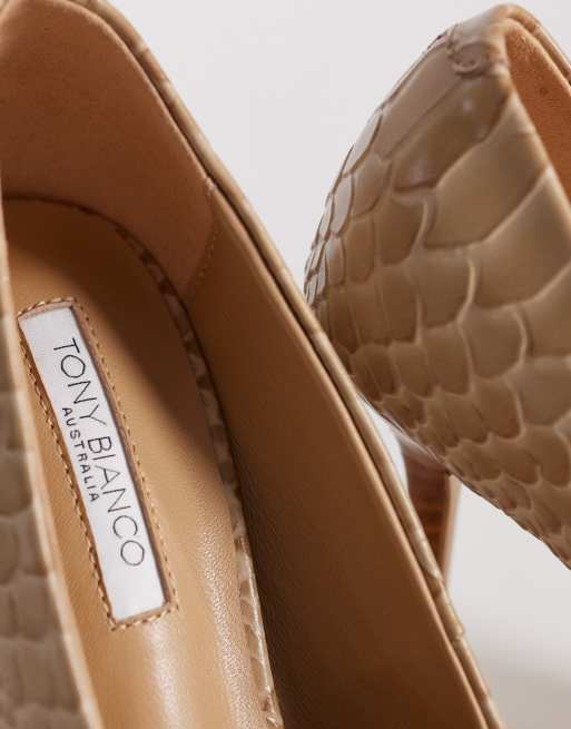 Tony Bianco Niki heeled pumps in tan phyton, 4 of 4