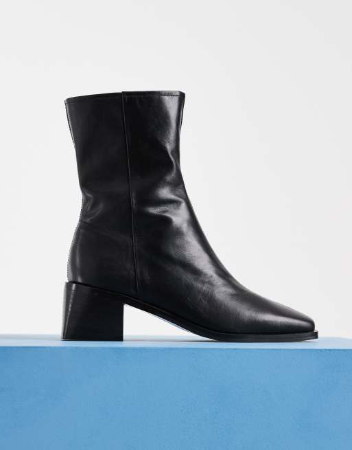 Tony Bianco Remi mid ankle boots in black leather, 2 of 4