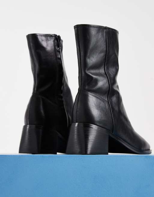 Tony Bianco Remi mid ankle boots in black leather, 4 of 4
