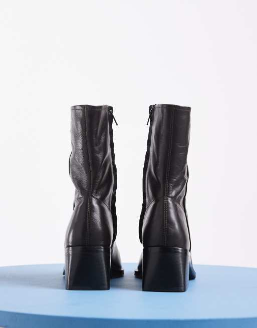 Tony Bianco Remi mid ankle boots in brown leather, 3 of 4