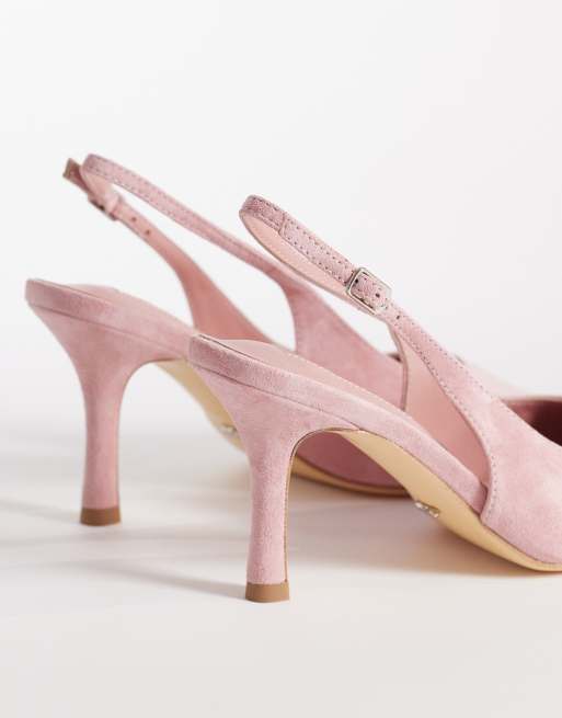 Tony Bianco Samar slingback heeled shoes in pink suede, 3 of 4