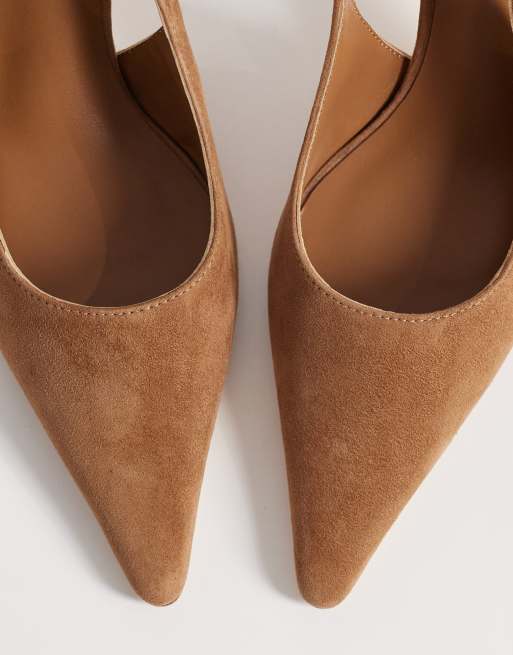 Tony Bianco Samar slingback heeled shoes in taupe suede, 3 of 4