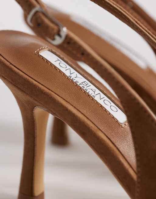 Tony Bianco - Samar - Slingback schoenen met hak in taupe suède, 2 van 4