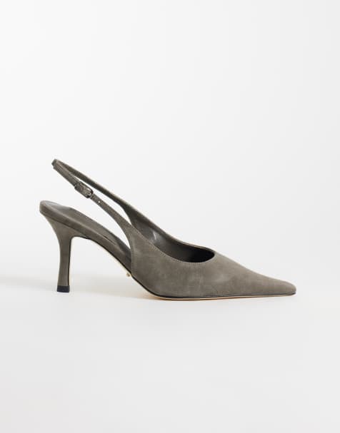 Tony Bianco Samar zapatos slingback de tacón en ante gris - view 1