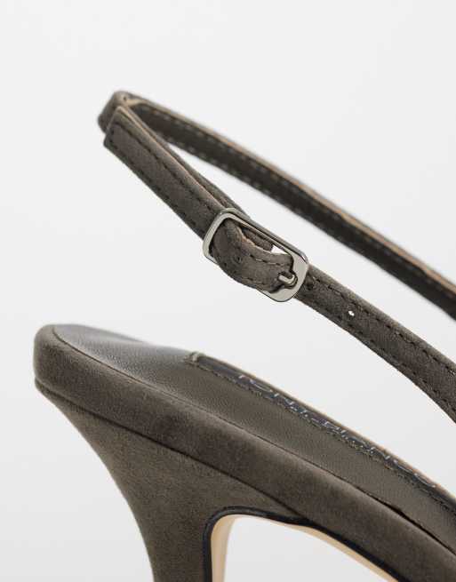 Tony Bianco Samar zapatos slingback de tacón en ante gris, 2 de 4