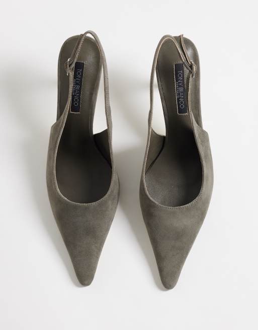 Tony Bianco Samar zapatos slingback de tacón en ante gris, 4 de 4