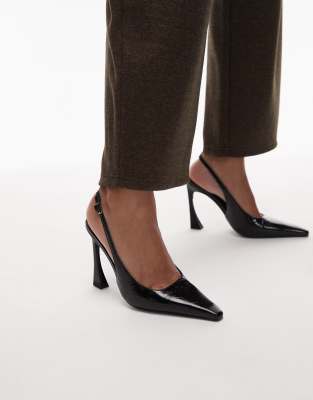 Tony Bianco Sassy Curved Heel Slingback Shoes In Multi