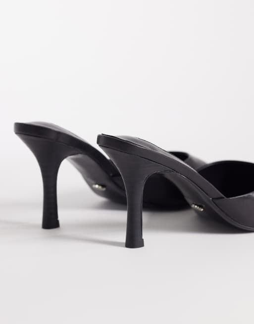 Tony Bianco Sicily heeled mules in black vintage, 3 of 4