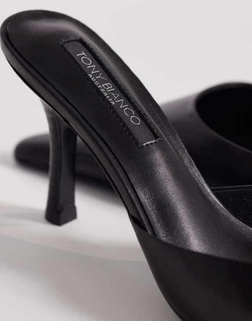 Tony Bianco Sicily heeled mules in black vintage, 4 of 4