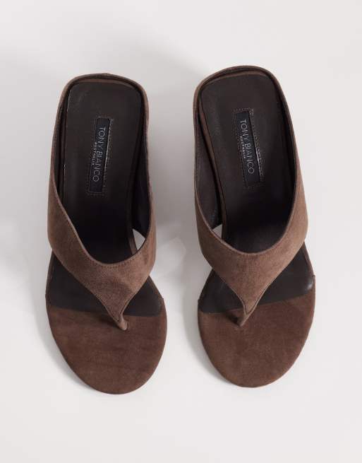 Tony Bianco Swift heeled wedge sandals in espresso suede, 2 of 4