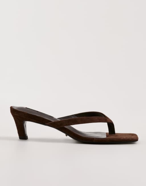 Tony Bianco - Topaz - Sandales à petit talon et entredoigt en daim - Espresso, 2 de 5