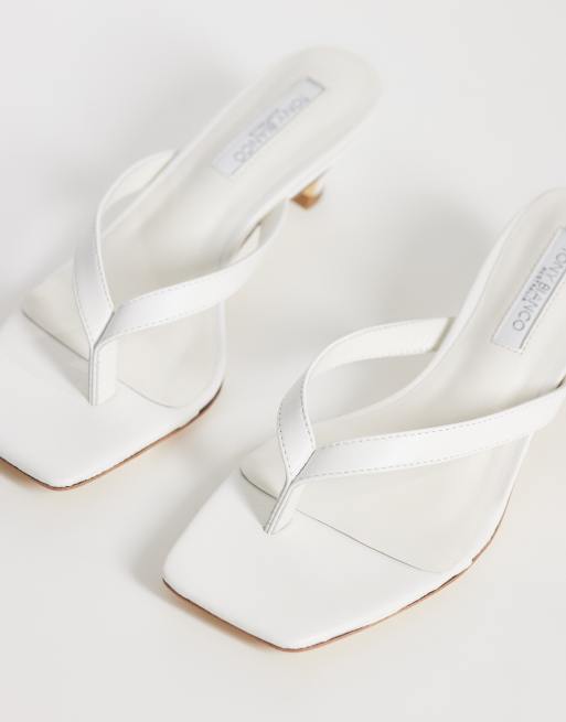 Tony Bianco - Topaz - Sandali infradito in pelle bianchi con tacchetti a spillo, 4 di 4