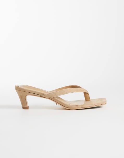 Tony Bianco - Topaz - Teensandalen met kittenhak in camel suède - view 1