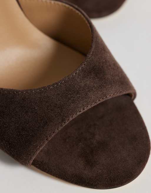 Tony Bianco Victoria heeled mule sandals in espresso suede, 2 of 4