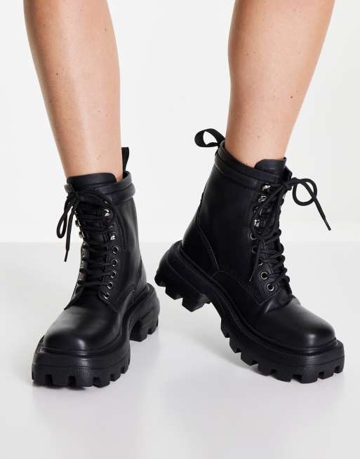 Tony Bianco leather chunky boots in ASOS