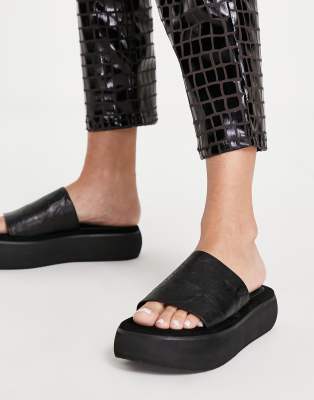 platform slide sandals