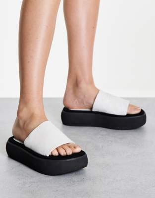 platform slide sandals