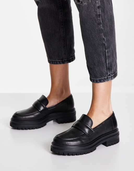 Tony Bianco Wiz leather chunky loafers in ASOS