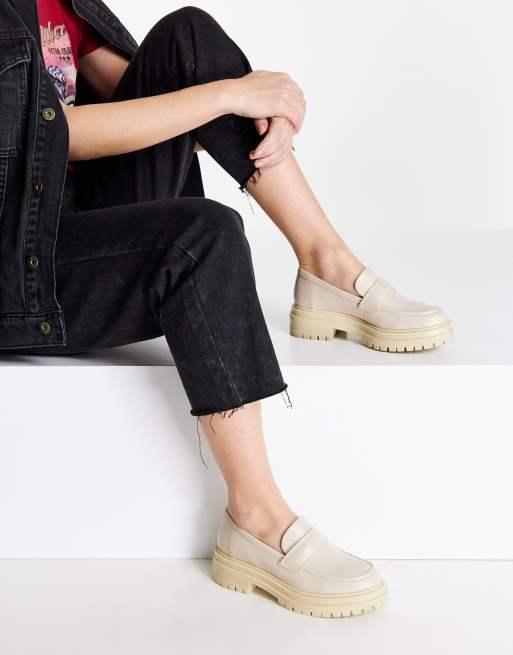 Tony Bianco - Wiz - Mocassins chunky en cuir - Vanille