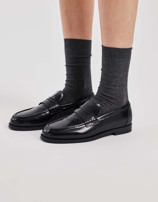 Tony Bianco Zac loafers in black shine | ASOS