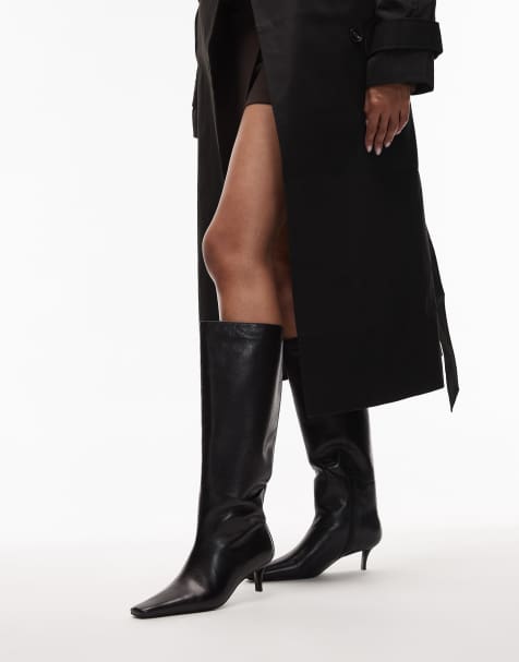 Tony Bianco - Zuri - Bottes à petit talon en cuir - Noir - view 1