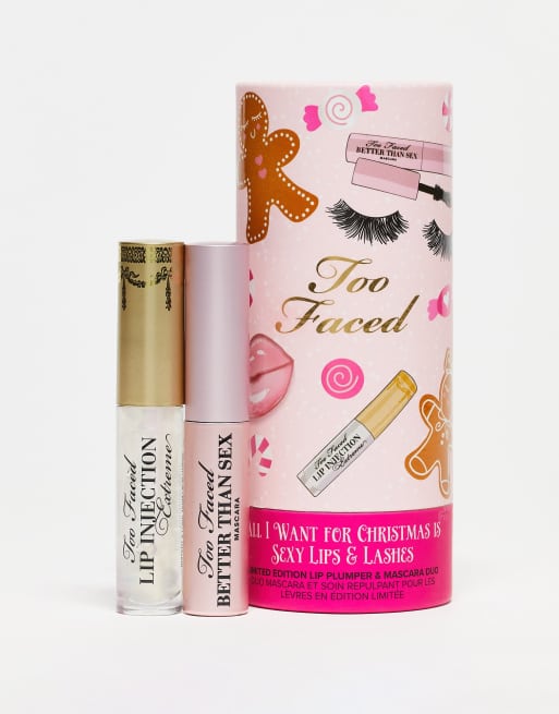 Too Faced – All I Want For Christmas Are Sexy Lips & Lashes – Geschenkset für Lippen und Wimpern (spare 23%)