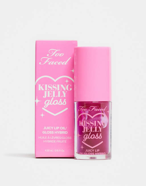 Too Faced Kissing Jelly Lip Oil Gloss- Raspberry