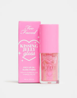 Too Faced - Kissing Jelly - Lipgloss-Öl in der Farbe Bubblegum-Rosa