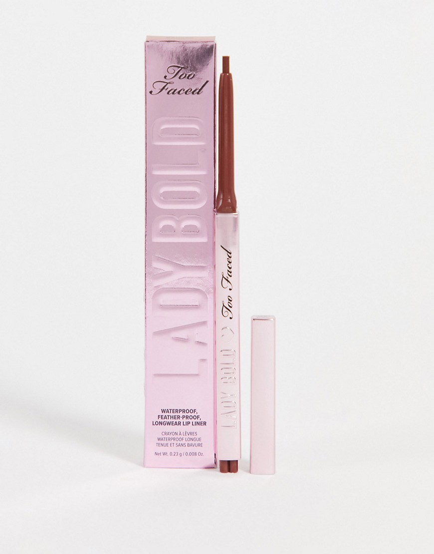 Too Faced Lady Bold Demi-Matte Long-Wear Lip Liner - Fierce Vibes Only-Brown