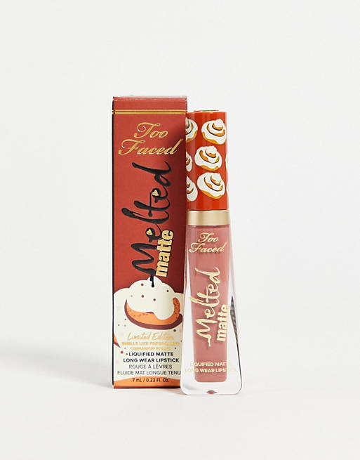 Too Faced Limited Edition Melted Matte Cinnamon Bun Longwear Liquid Lipstick 