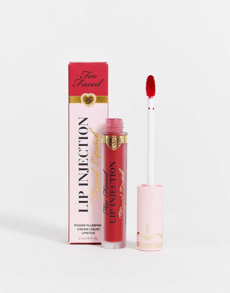 Too Faced Lip Injection Demi-Matte Liquid Lipstick - Infatuated-Red