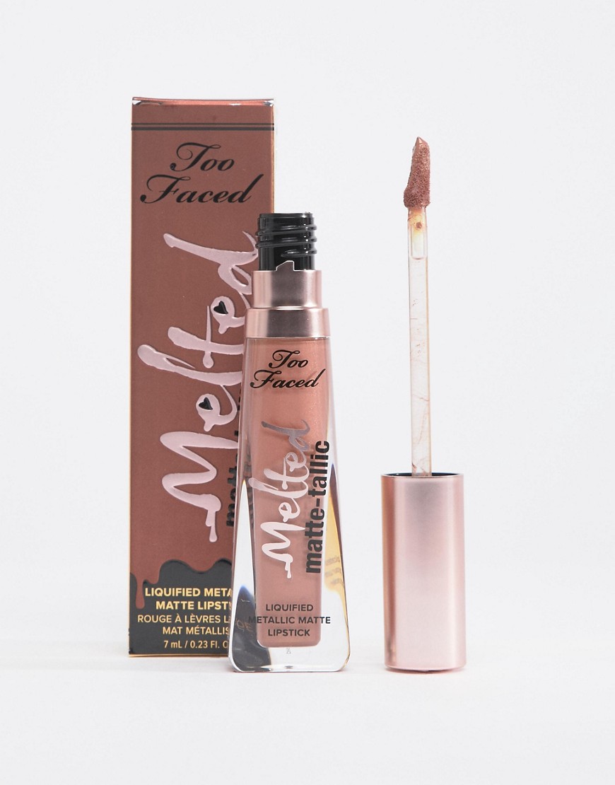 Too Faced Melted Matte-tallics Lipstick - Faking It-Pink