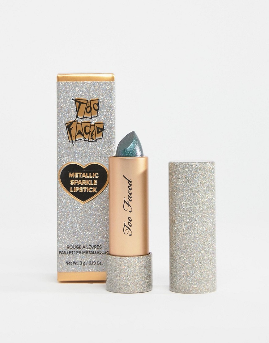 Too Faced Metallic Sparkle Lipstick - Bionic-Silver