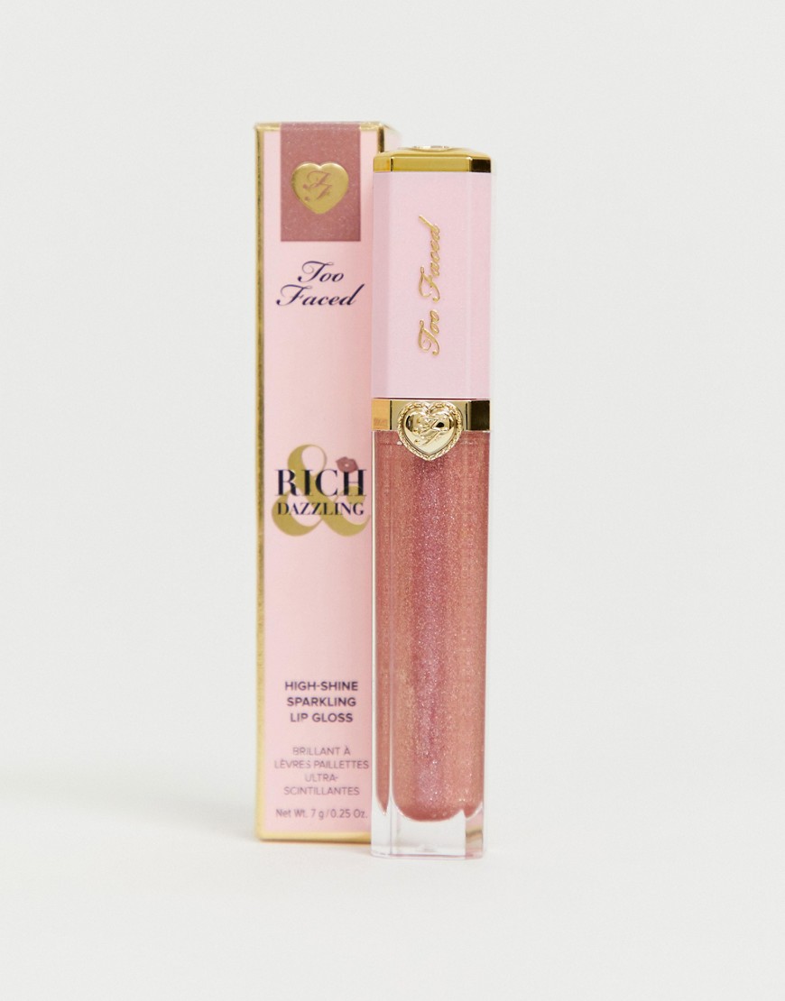 Too Faced Rich & Dazzling High-Shine Sparkling Lip Gloss - Raisin The Roof-Pink