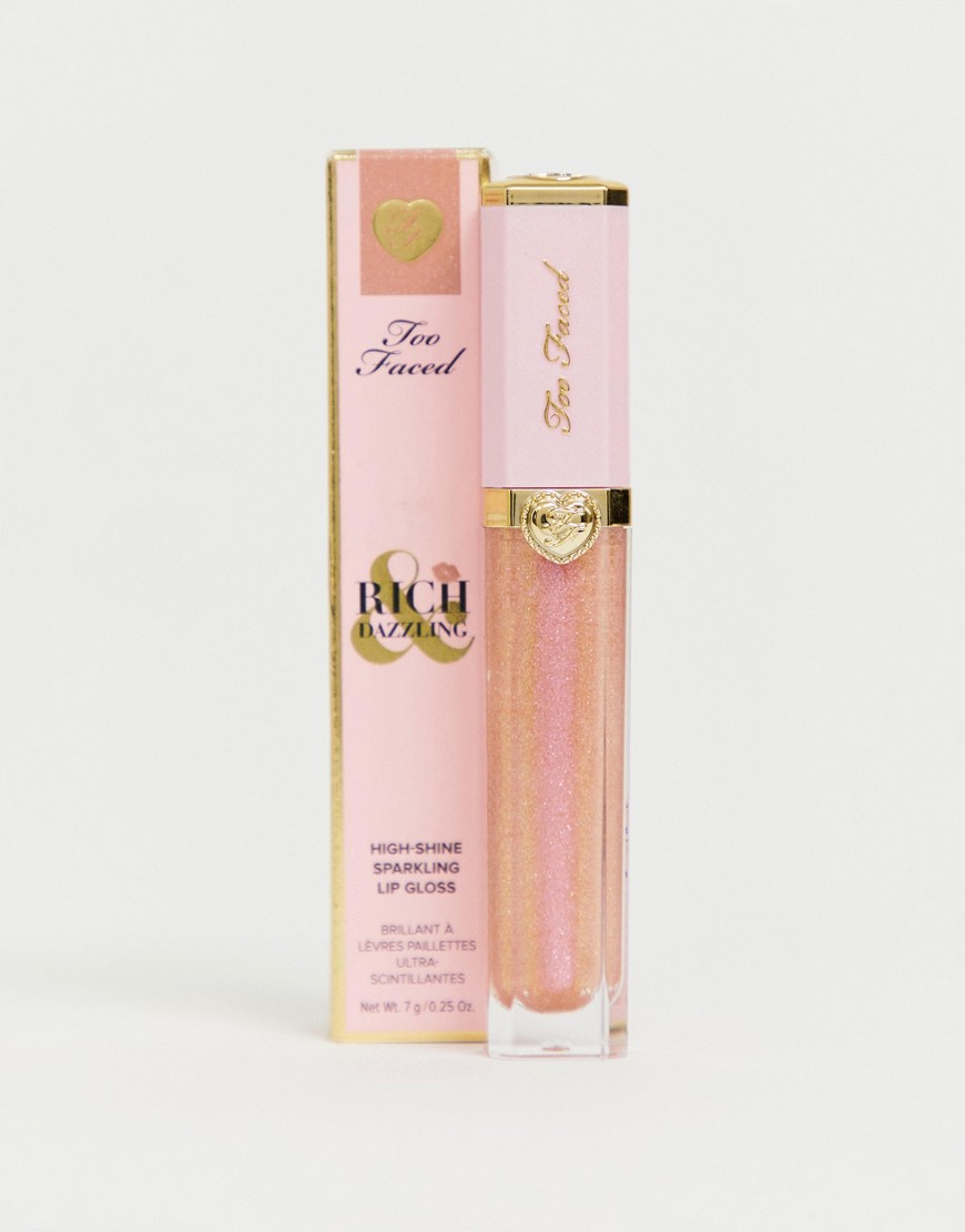 Too Faced Rich & Dazzling High-Shine Sparkling Lip Gloss - Sunset Crush-Pink