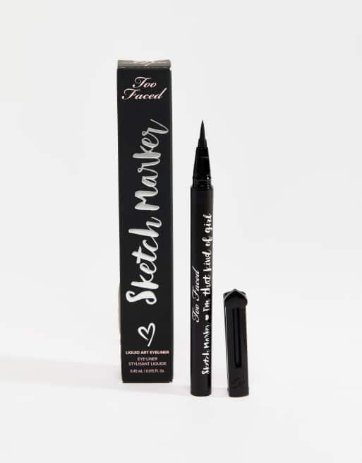 Too Faced Sketch Marker Liquid Art Eyeliner - Charcoal Black | ASOS