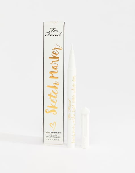 Too Faced – Sketch Marker Liquid Art – Flüssiger Eyeliner, Reinweiß