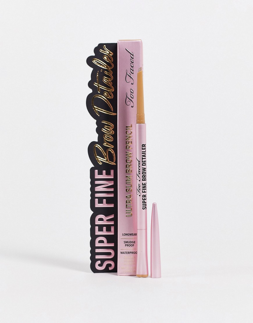 Too Faced Cosmetics Too Faced Super Fine Brow Detailer Pencil-brown In Red