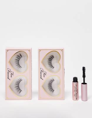 Too Faced x ASOS – Exclusive – Better Than Sex Mascara in Reisegröße & False Lashes Day-to-Night – Set mit Wimperntusche und falschen Wimpern (35% sparen)