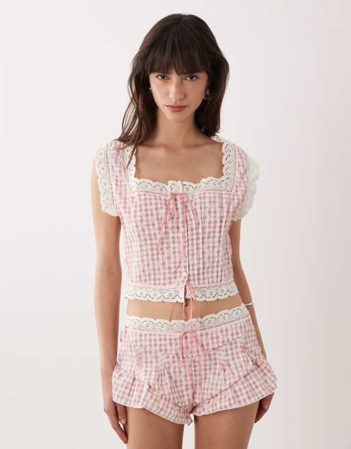 Wild Lovers - Mireille - Conjunto a cuadros vichy rosas, 4 de 5