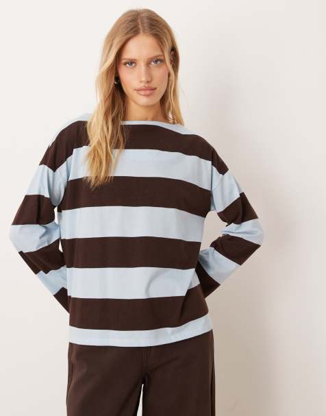 Top a rayas azules con mangas anchas de ASOS DESIGN - view 1