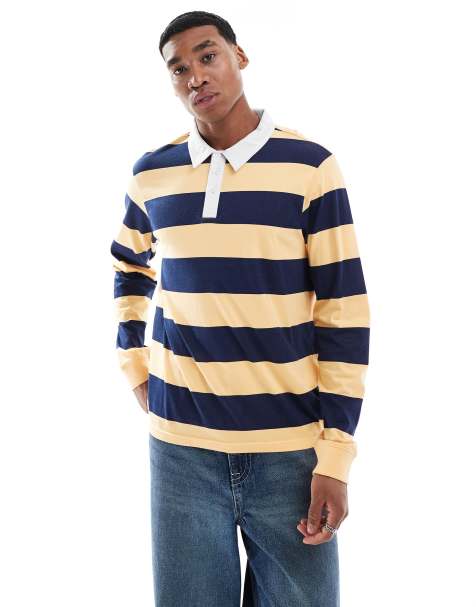 Top a rayas de colores estilo polo de rugby de manga larga de Another Influence - view 1